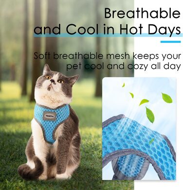 Шлейка для собак ThinkPet No-Pull, дихаюча, для малих, середніх та великих собак, регульована, м'яка, безпечна, з контролем, з підкладкою, світловідбиваюча