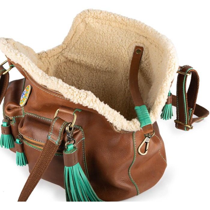 Сумка-переноска для собак Dog with a Mission, шкіряна, універсального розміру 32x20x27 см