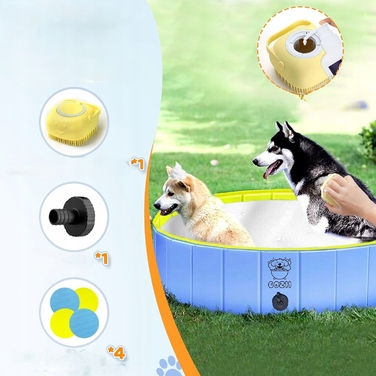 Складаний басейн для собак великого розміру, протиковзкий, для саду та двору (120x30 см)
