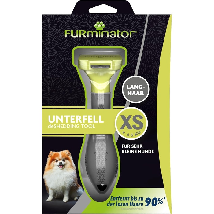 FURminator для собак XS, довга шерсть: щітка для видалення підшерстка, версія 2.0