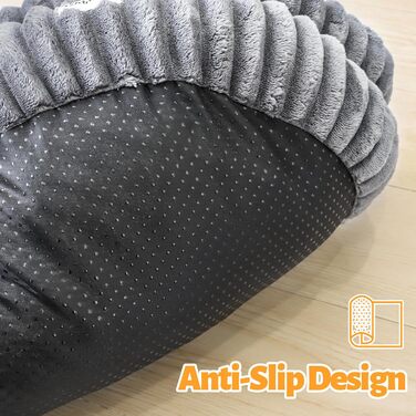 Кігтечка для котів XIAPIA, м'яке ліжко-лежанка 58x20 см, зручне та тепле місце для відпочинку котів та маленьких собак, ортопедичне ліжко з неслизьким дном (сірий, кругле)