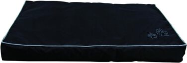 ТRIXIE Лежанка для собак Nordic Föhr, 120x90 см, чорна - м'яке ліжко з бортиками для великих собак з ручкою для перенесення, можна прати