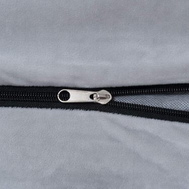 Крісло-ліжко для собак Buddy, середніх порід, сіре, 85x70 см, знімний чохол