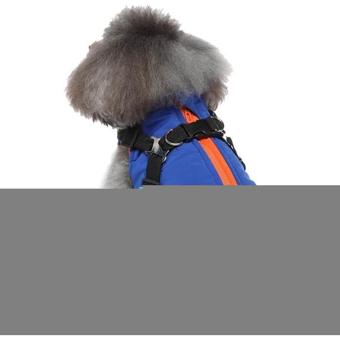 Теплий зимовий пуховик для собак, водонепроникна флісова жилетка, тепла куртка для цуценят та собак різних розмірів (S, блакитний)