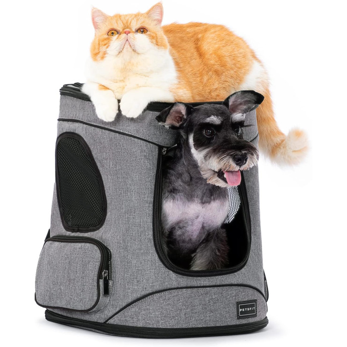 Рюкзак для тварин Petsfit, складаний, для собак і котів, із внутрішнім ременем безпеки, переноска