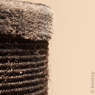 Кігтеточка Бонтой Бадді чорна, 37x100 см, з м'яким лежанкою, 3 хованки