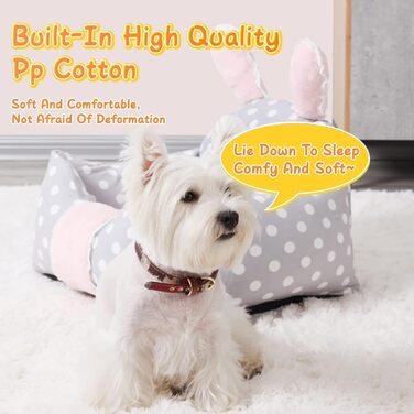 Килимок для котів та собак PETCUTE XL Рожевий: м'який, теплий, для котів та маленьких собак, з дизайном кролика, можна прати