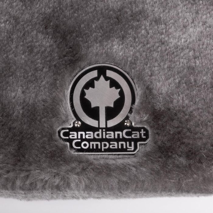 Котячий драпак CanadianCat Watson, товста сизалева стовп-колона 18 см, велика лежанка, сірий, 55x55x100 см