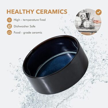 Керамічна годівниця та миска для води Havnina для собак маленьких порід, з неслизьким дном (800 мл, арктичний білий)