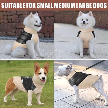 Водонепроникна куртка для собак Idepet: тепла та зручна на осінь/зиму (L, Хакі)