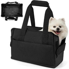 Транспортна сумка для собак, котів та кроликів, 40x26x20 см, Oxford, водонепроникна, регульована висота