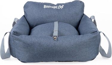 Автомобільний лежак для собак та котів | Лежак на заднє/переднє сидіння | Універсальний, миючий, з поліестеру | 55 x 65 см, колір: джинс