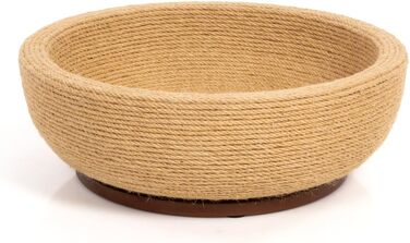 Котяча дряпальня з миски CanadianCat - лежанка з сизалю, 45x45x16 см