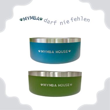 Нержавійна миска для корму для котів та собак, з неслизьким дном, легко миється, синього кольору