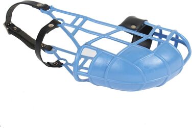 Нашийник-маска для грейхаундів (101) - легкий, дихаючий, безпечний, для прогулянок, до ветеринара, захист від отруєння, міцний, блакитний