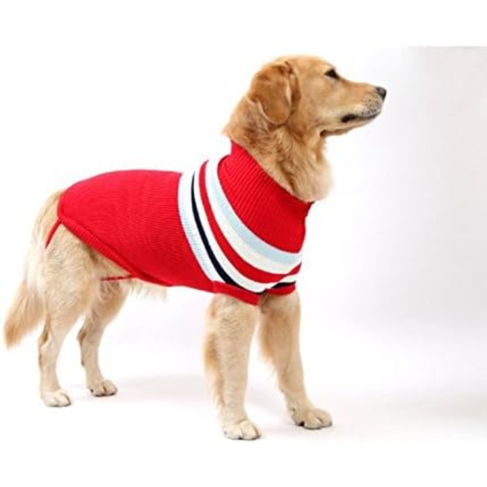 Теплий трикотажний светр-холольник VEDEM для собак, розмір 3XL, червоний, для активного відпочинку