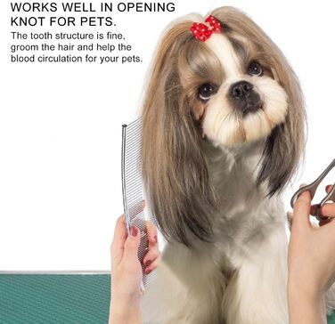 Гребінець для грумінгу собак з нержавіючої сталі, вигнутий носик, для видалення шерсті собак та котів (25 см)