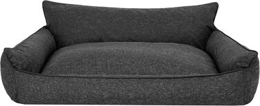 Килимок для собак, лежанка для тварин, м'яке ліжко для собак, килимок-матрац, лежанка-софа, XXXL (132 x 106 см), графітовий колір, екологічний матеріал