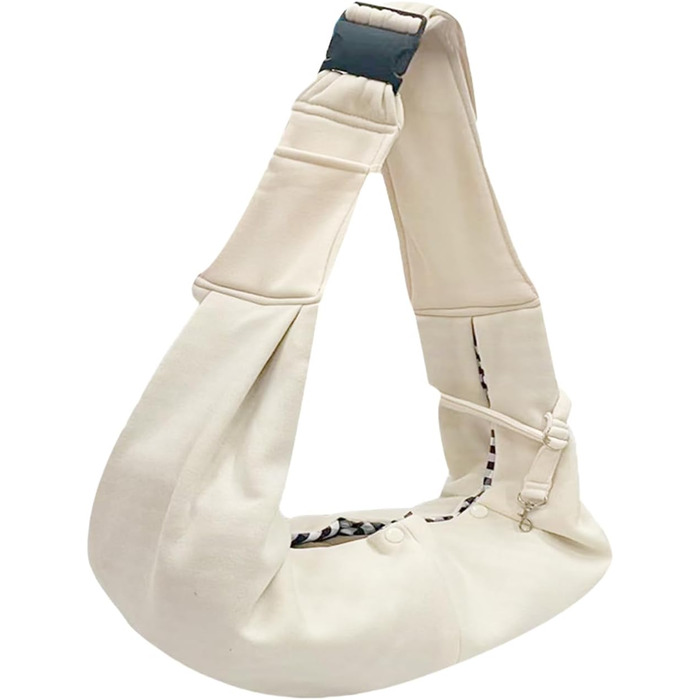 Сумка-переноска для собак, переноска для цуценят, регульовані ремені через плече та груди, легка переноска для тварин у подорожах, на прогулянках та до ветеринара, бежева