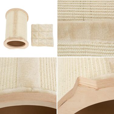 Котячий будиночок Peony – кігтеточка з тунелем | Розміри 41 x 30,5 x 32,5 см | Ø 27 см