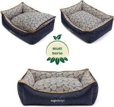 Водонепроникне ліжко для собак з бавовни та поліестеру з знімним подушками - собаче ліжко-софа з практичною сумкою для перенесення, 3 розміри (S/M, L, XL) (Підстилка, S/M)