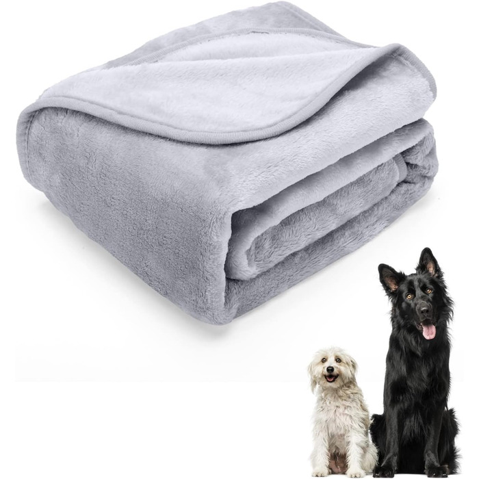 М'яка флісова ковдра для собак Nobleza, 160x100 см, сіра