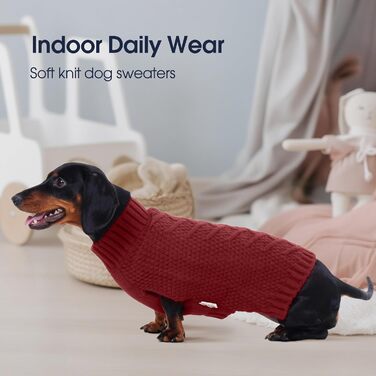 Теплий зимовий пуловер для собак IECOii, XXX-Large, бордовий: теплий, м'який, для великих собак