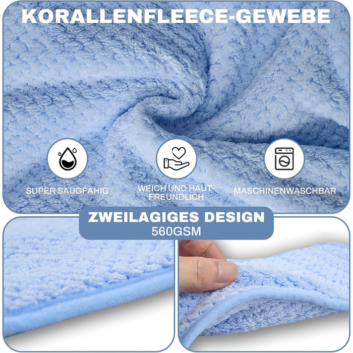 Рушник для собак середніх та великих порід, швидковисихаючий, з мікрофібри, для купання та плавання, довжина спини 40-50 см