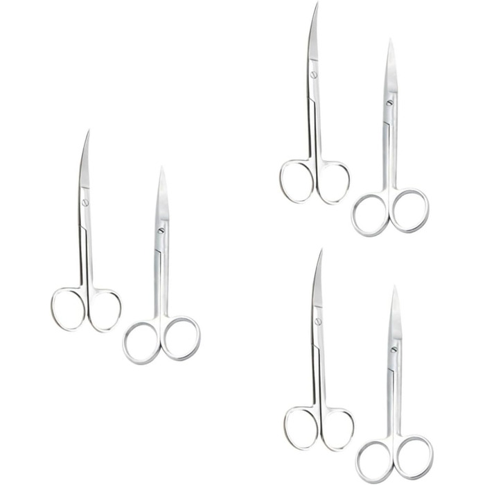 Професійні ножиці для грумінгу тварин VICASKY (2 шт.) з нержавіючої сталі, прямі та вигнуті кінчики, для салонів та дому