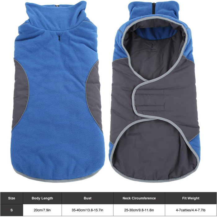 Зимовий теплий пуховик для собак, вітронепроникний, з капюшоном, на блискавці, захист шиї та живота, застібки-гачки, отвір для тяги, універсальна куртка для маленьких та середніх собак