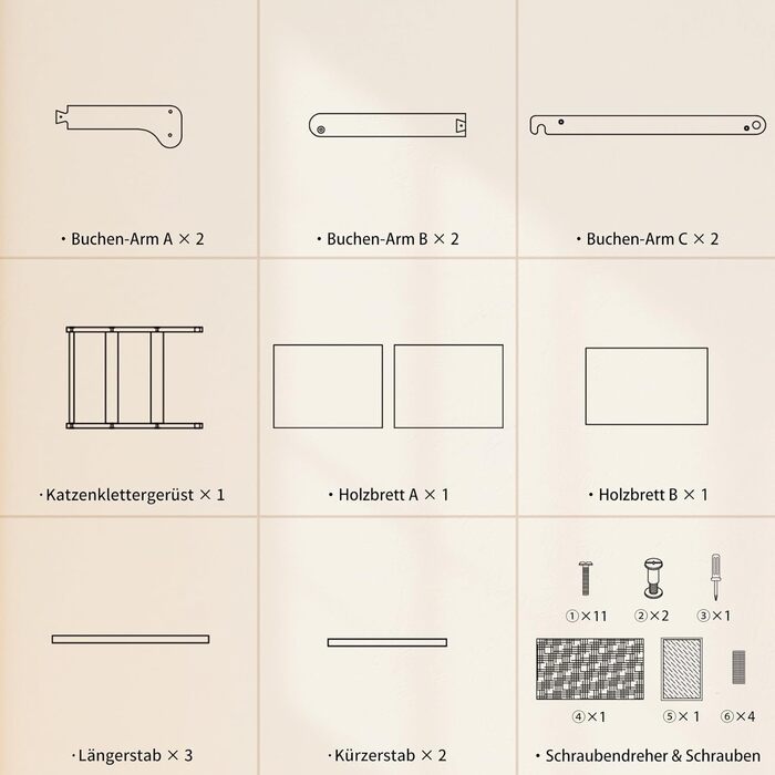 Кігтеточка для котів CheerPals з сизалю - трикутна, складана, з масиву бука, велика 51x36x45 см
