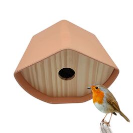 Будиночок для птахів Seaside No.64 - Vogelhaus з бамбука (темний) для малих птахів (синиць, зябликів, сніжників) - декор для дому та гніздовий будиночок на вулиці