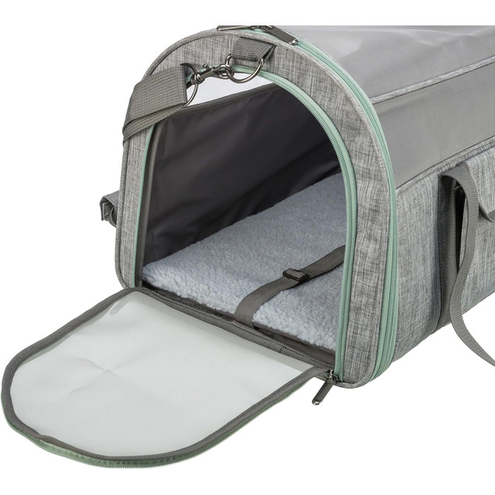 Траспортна сумка TRIXIE Dillon для собак сірого кольору – повітряна переносна сумка для собак – комфортна для собаки та переносника – 28908