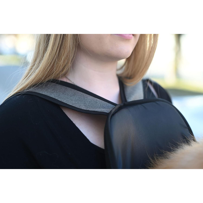 Переноска для тварин Kerbl Vacation Fronttasche, сіра/блакитна, 31x24x38 см