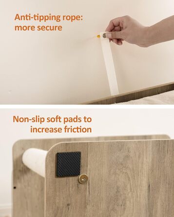 Дерев'яний комплекс для котів FourFurPets, 68 см, з трьома сизалевими стовпчиками, платформами 56x40 см, колір Greige