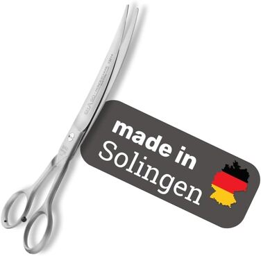 Ножиці для грумінгу собак EHASO, вигнуті, з гладким лезом, нержавіюча сталь, 20 см, матові