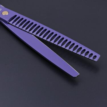 Набір професійних ножиць для грумінгу собак Purple Dragon, вигнуті ножиці та ножиці для сепарації, з чохлом, 20,3 см