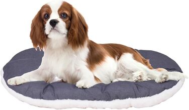 Лежанка для собак та котів FERPLAST - м'яка, миюча, 65x42 см, M, бежева, плюш та бавовна