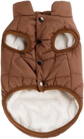 Теплий зимовий одяг для собак MISSMAO: флісова куртка з відбиваючими елементами, зручна в одяганні, колір кава, розмір 2XL