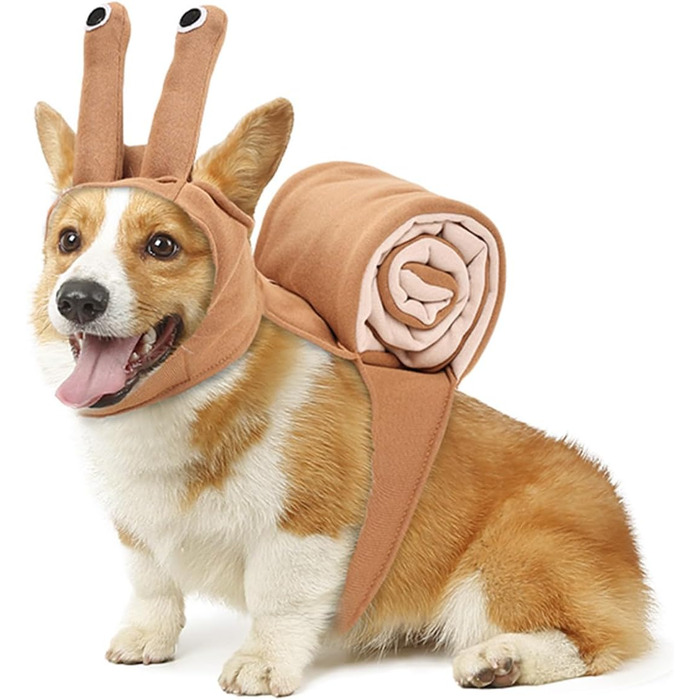 Костюм на Хелловін для домашніх тварин: костюм равлика, для собак та котів, маскарадний костюм, Хелловін, косплей (равлик, L)