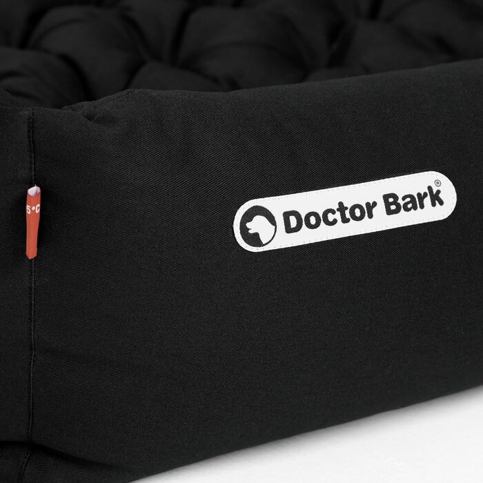 Ортопедичне ліжко для собак Doctor Bark - миється до 95°C, гігієнічне, без запаху, з м'якою підстилкою, для середніх собак (XL, 100x90 см, чорне)