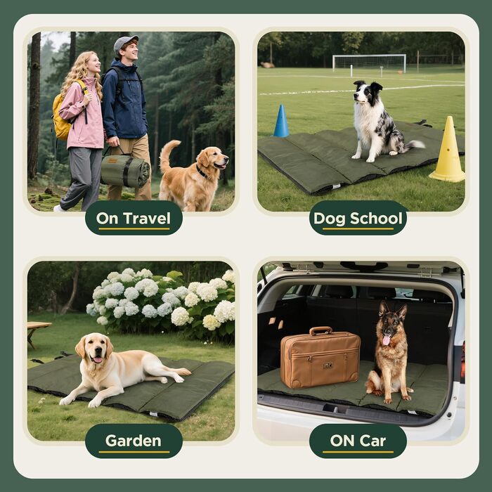 Гімcарс: Лежанка для собак на вулицю з водонепроникною плівкою, легка в розкладанні, для великих та середніх собак, портативна, складана, миється