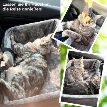 Автокрісло для собак Babenest, чорне, L - стабільне, для кількох тварин, з ременями безпеки