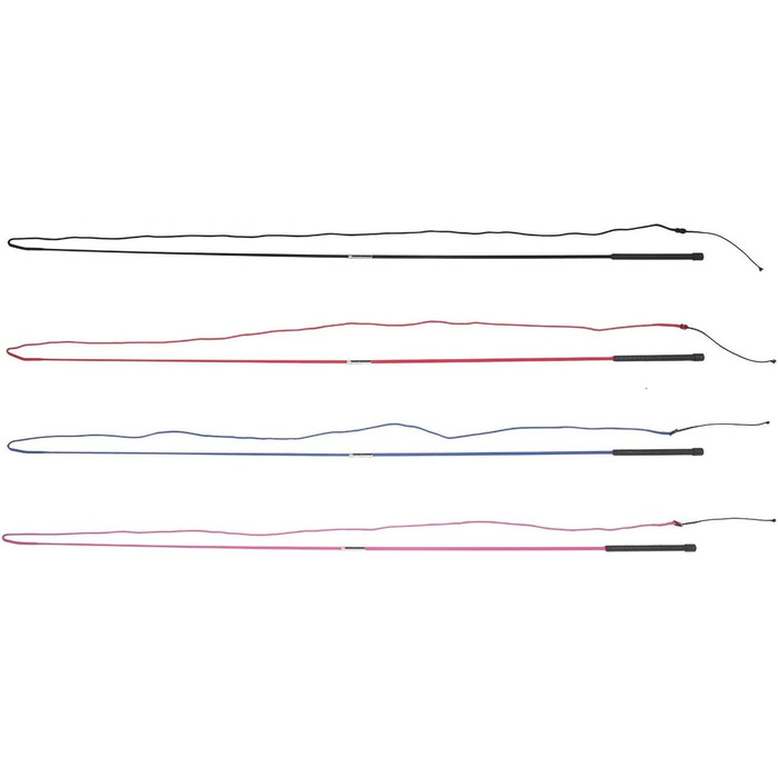 Лонжа NETPROSHOP з фібрагласу, роздільна, довжина 180/200 см, гумовий накладка, чорний колір