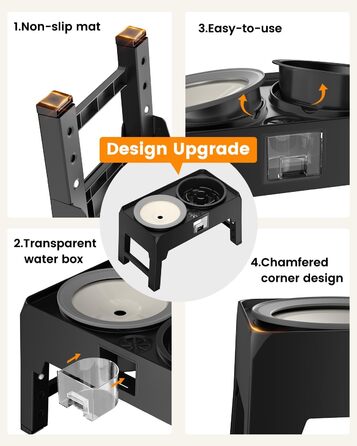 Підвищені годівниці для собак з нержавіючої сталі, без розбризкування, з підставкою, регульована висота, для маленьких, середніх та великих собак та котів