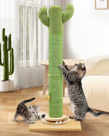 Котячий комплекс Globlazer Kaktus Grun XXL: стійка з сизалю 94 см, іграшки, для великих котів