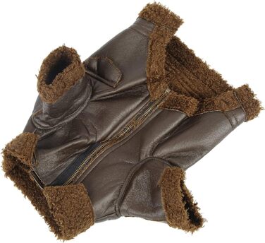 Шкіряна куртка для собак на зиму, тепла, для вулиці, для маленьких та середніх собак, для котів