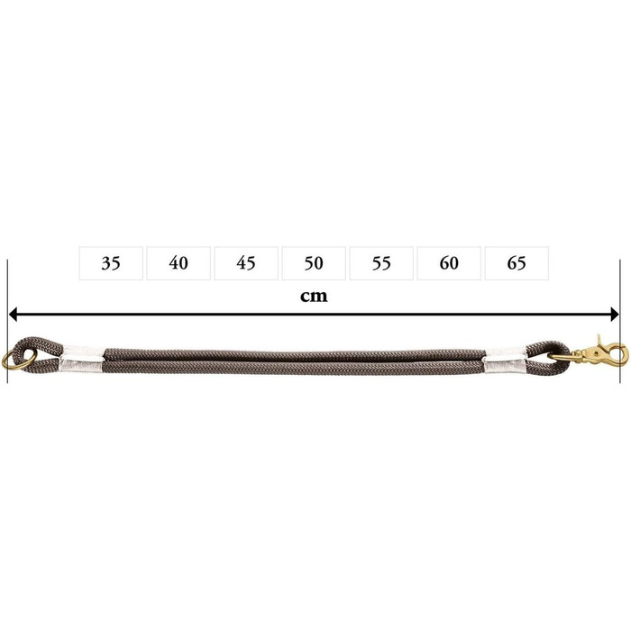 Нашийник для собак HUNTER OSS, петроль, L-XL, мотузка, карабін, морський стиль