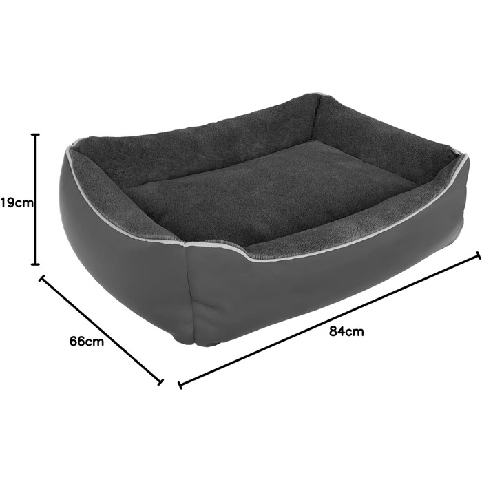 Ліжко для собак та котів Sogni E Capricci, 48x42x16 см, сірий колір, NUVOLA