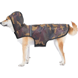 Водонепроникна куртка для собак KoKoBin з капюшоном, світловідбиваюча, XXL, коричнева